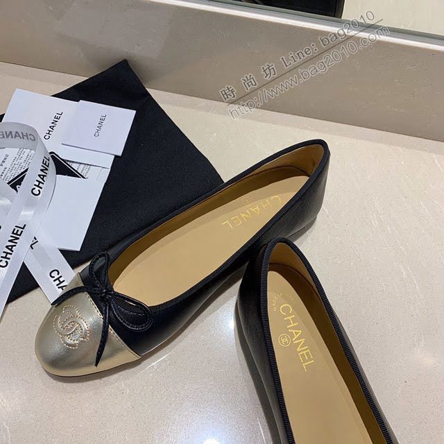 Chanel女鞋 香奈兒頂級芭蕾舞鞋 Chanel羊皮舒適平底鞋  naq1067
